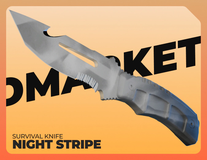 Survival Knife Night Stripe